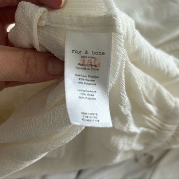 NWT Rag & Bone White Elish Shirt Dress Size Small Gauze Boho Easy Breezy. - Picture 10 of 16